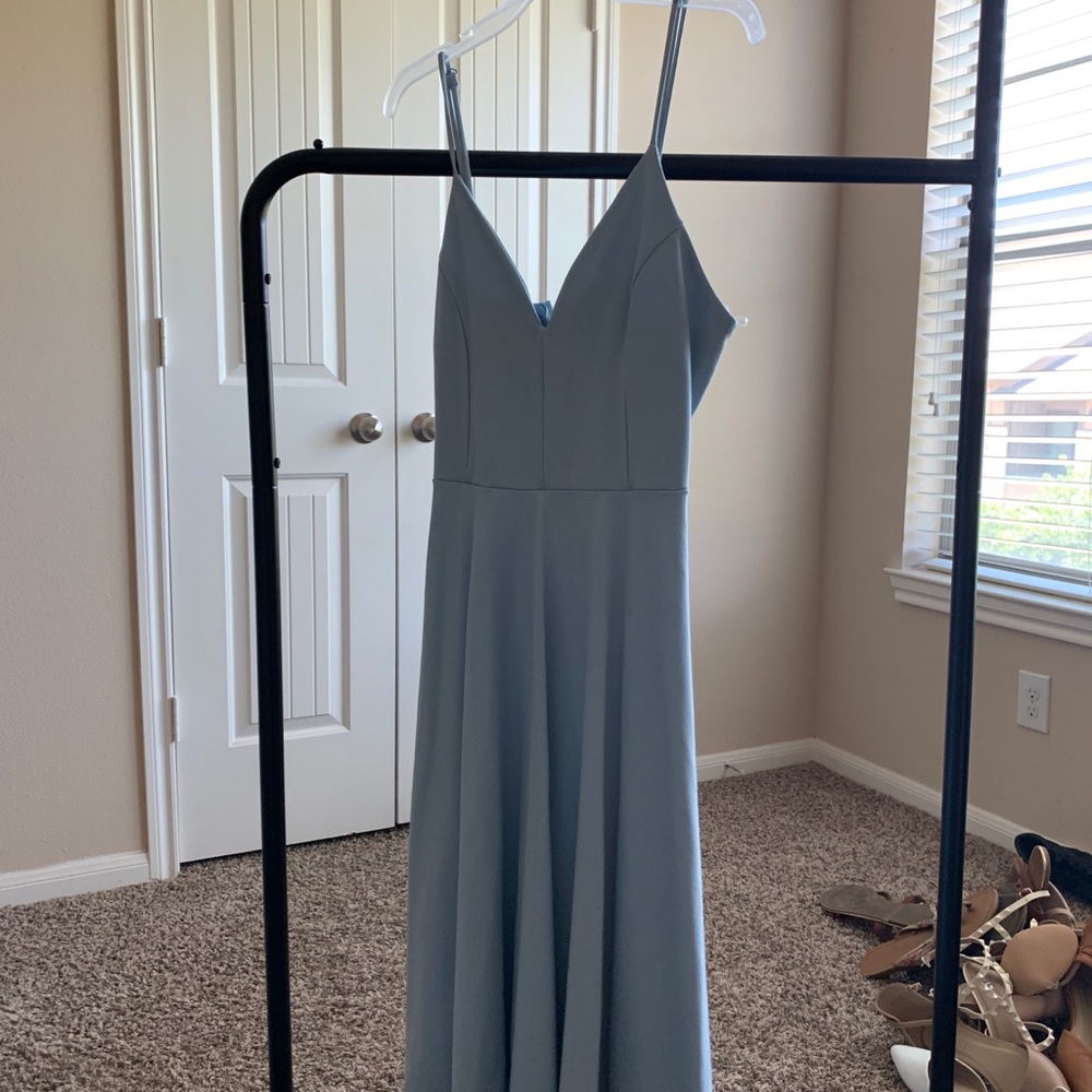 Lovely light blue a-line dress.